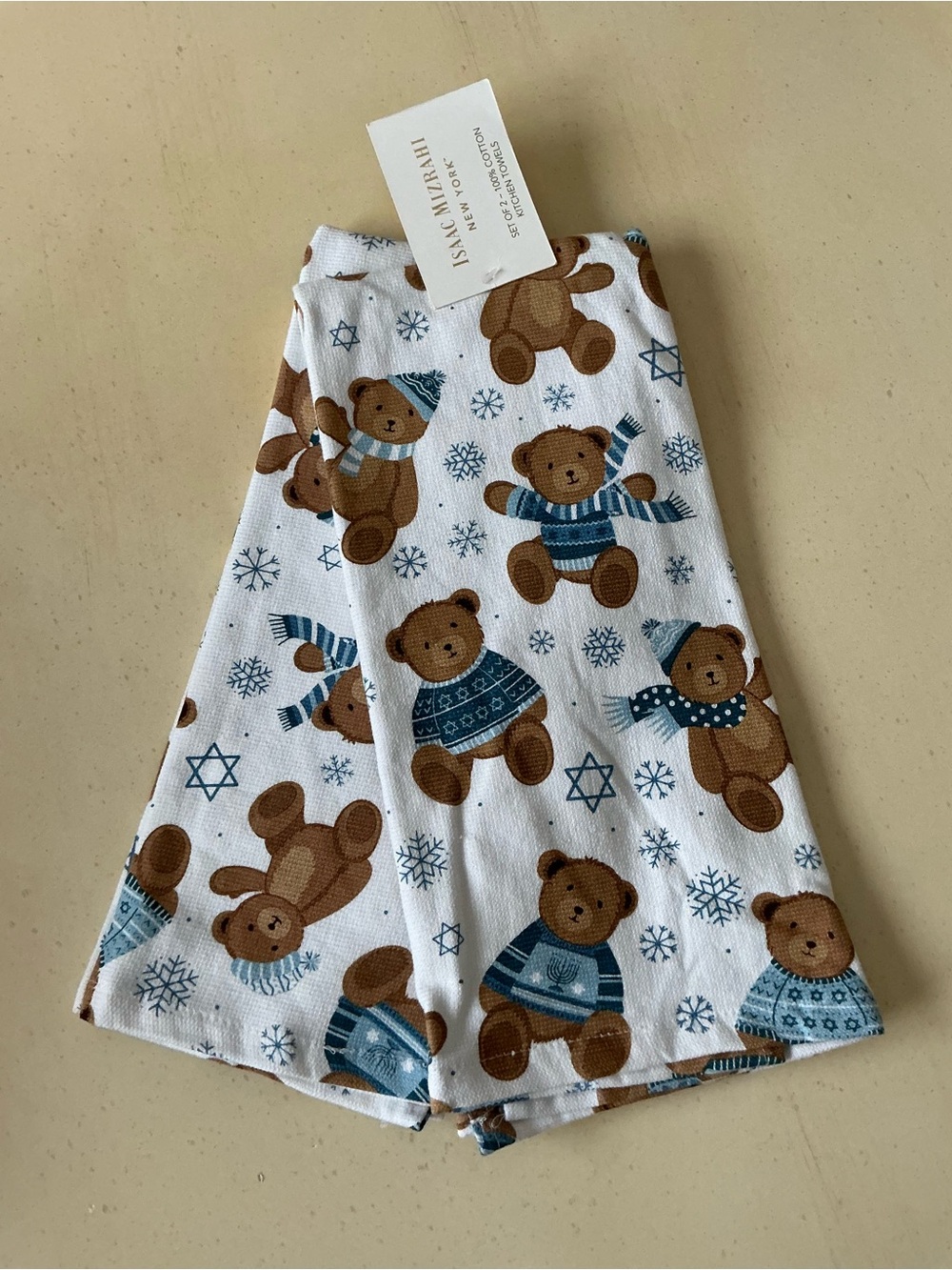NWT Isaac Mizrahi Hanukkah Bears Dish Towels 🕎